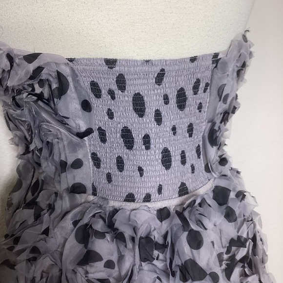 Anthropologie Geisha Designs Dress Tulle Strapless Sz 6 - Picture 5 of 9